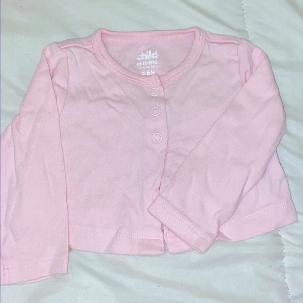 Bubble Gum Pink infant cardigan 3-6months